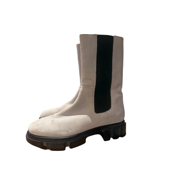 Free People Brooks Lug Sole Chelsea Boot Grey Suede Sz. 41 (US 11) - Picture 4 of 11